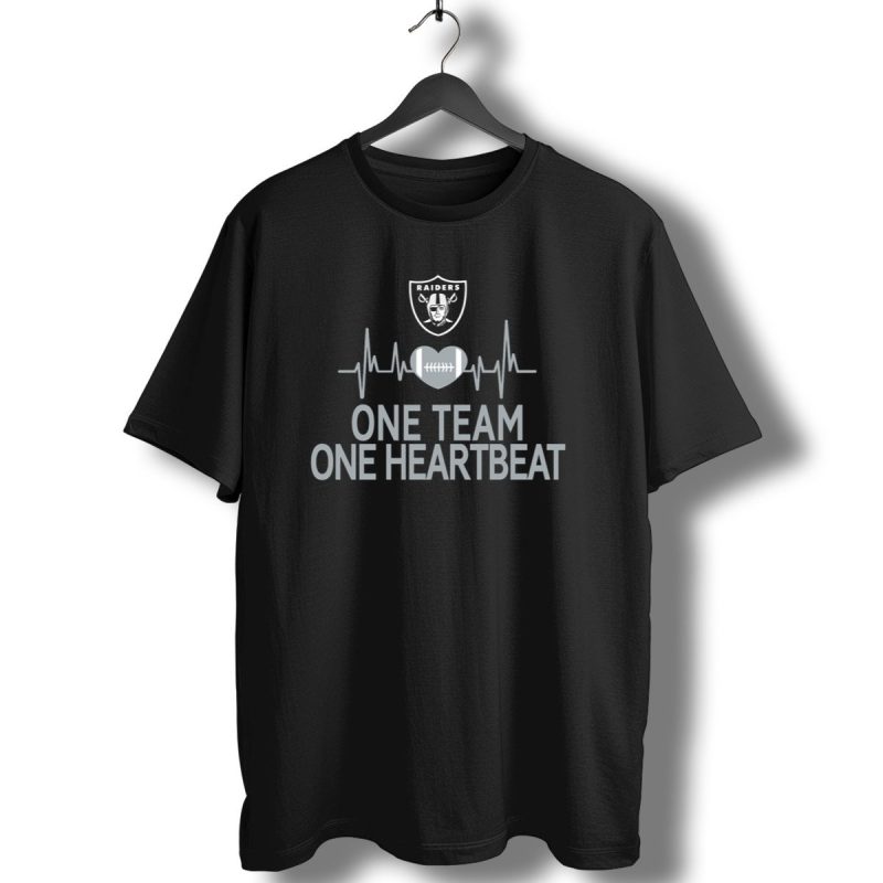 Las Vegas Raiders One Team One Heartbeat Football T Shirt 1 T Shirt 1