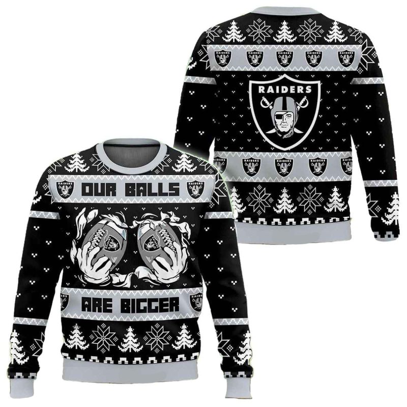 Las Vegas Raiders Our Balls Are Bigger Ugly Sweater 1