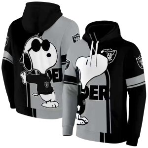 Las Vegas Raiders Playful Snoopy Black AOP Hoodie