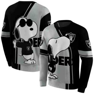 Las Vegas Raiders Playful Snoopy Black AOP Sweatshirt