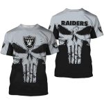 Las Vegas Raiders Punisher Skull AOP T-Shirt