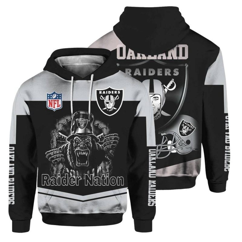 Las Vegas Raiders Raider Nation Aop Hoodie 1