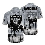 Las Vegas Raiders Retro Coconut Tree And Logo Hawaiian Shirt