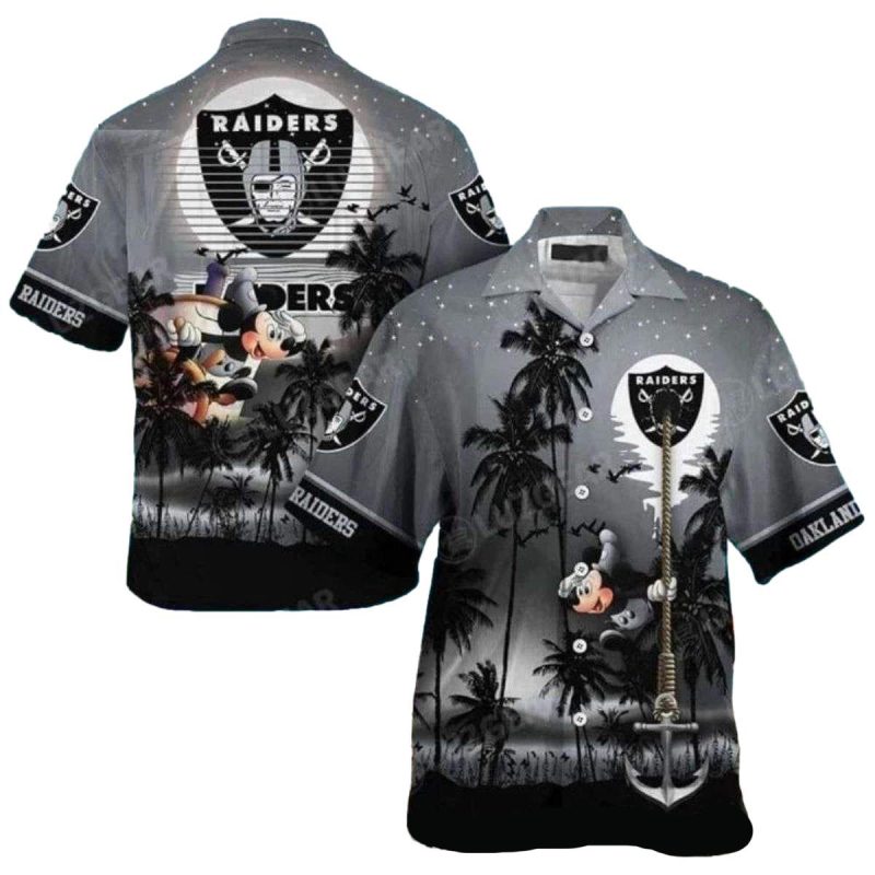 Las Vegas Raiders Sea Captain Mickey Funny Hawaiian Shirt 1
