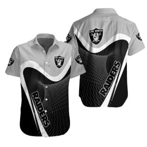 Las Vegas Raiders Sin City Curve Logo Hawaiian Shirt