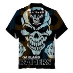 Las Vegas Raiders Skull Face Graphic Hawaiian Shirt