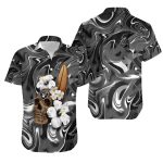 Las Vegas Raiders Skull Flowers And Surfboard Hawaiian Shirt