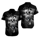 Las Vegas Raiders Skull Graphic Black Hawaiian Shirt