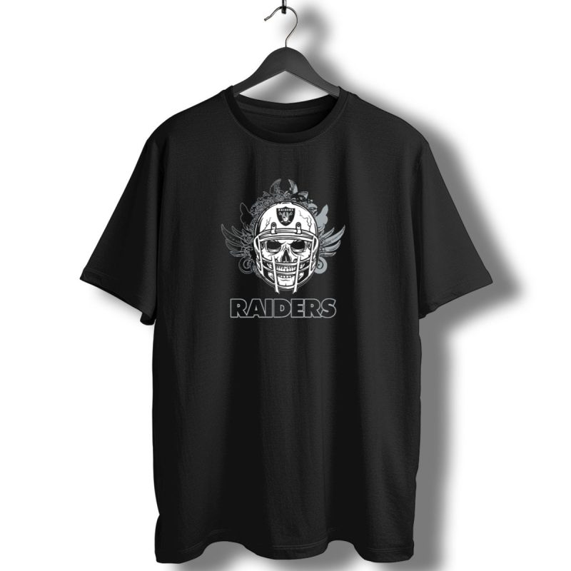Las Vegas Raiders Skull Helmet With Wings And Floral Elements T Shirt 1 T Shirt 1