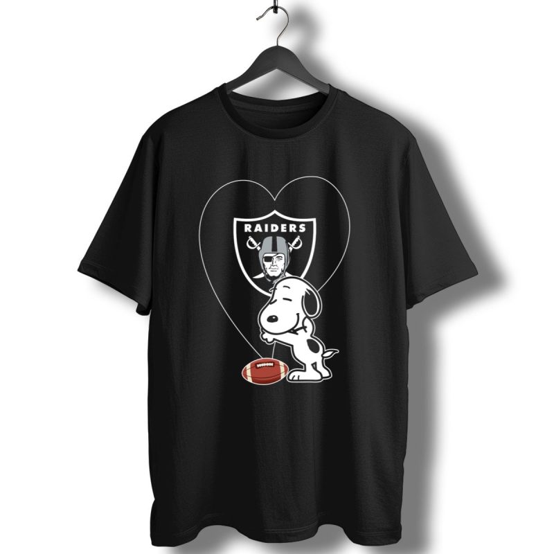 Las Vegas Raiders Snoopy Football Heart Hug T Shirt 1 T Shirt 1