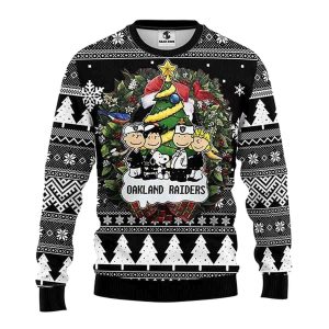 Las Vegas Raiders Snoopy With Friends Cute Funny Ugly Sweater