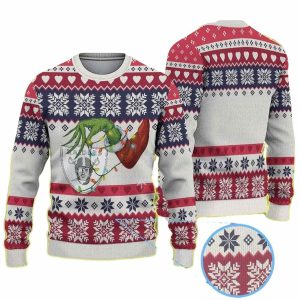 Las Vegas Raiders Snowflake And Heart Patterns Featuring Grinch Hand Holding Logo Ugly Sweater