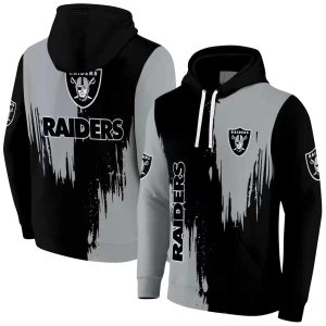 Las Vegas Raiders Splatter Effect Black AOP Hoodie