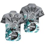 Las Vegas Raiders Surfing Skeleton Grateful Dead Hawaiian Shirt