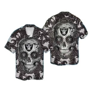 Las Vegas Raiders Tattoo Skull Hawaiian Shirt