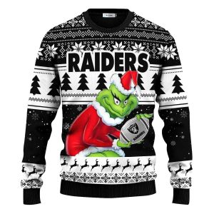 Las Vegas Raiders The Grinch Ugly Christmas Sweater