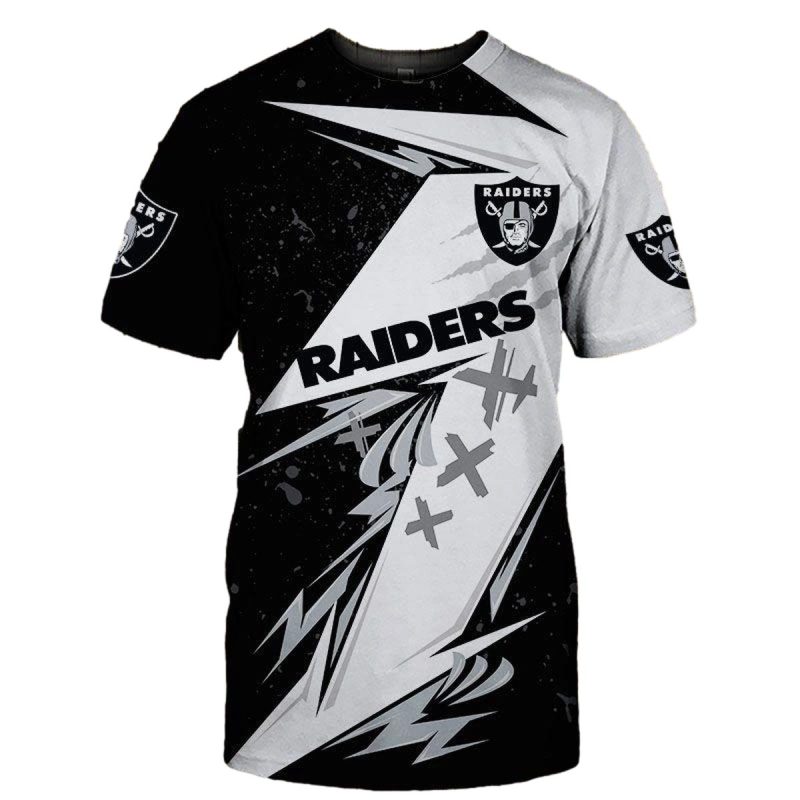 Las Vegas Raiders Thunder Graphic Gift For Fans Aop T Shirt 1
