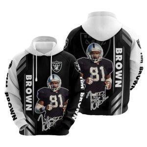 Las Vegas Raiders Tim Brown Signature AOP Hoodie