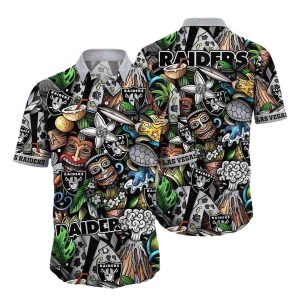 Las Vegas Raiders Tribal Tiki Luau Hawaiian Shirt