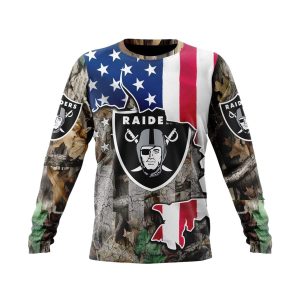 Las Vegas Raiders Usa Flag Camo Realtree Hunting AOP Sweatshirt