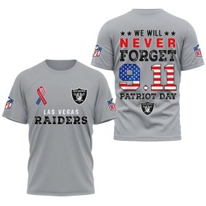 Las Vegas Raiders We Will Never Forget 9 11 Patriot Day AOP T-Shirt