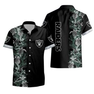 Las Vegas Raiders Urtle Seaweed Pattern Hawaiian Shirt