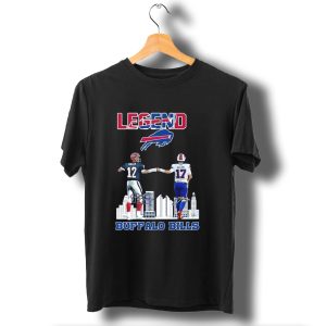 Legend Buffalo Bills Kelly 12 Allen 17 Signatures T-Shirt