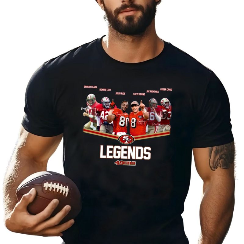 Legend San Francisco 49Ers Dwight Clark Ronnie Lott Shirt T Shirt 1 1