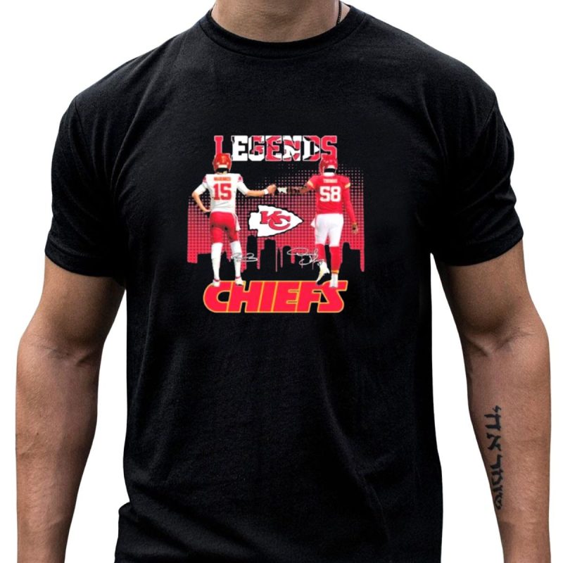 Legends Kansas City Chiefs Patrick Mahomes Derrick Thomas T Shirt T Shirt 1 1