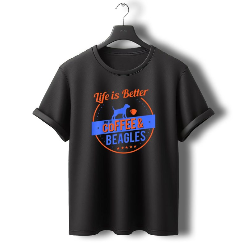 Life Is Better With Coffee And Beagles T Shirt T Shirt 0 1