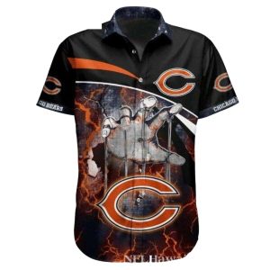 Lightning Claw Chicago Bears Hawaiian Shirt