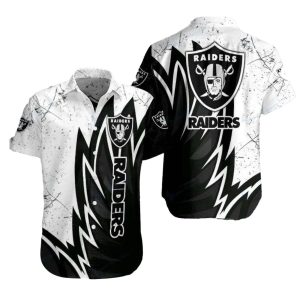 Lightning Strike Las Vegas Raiders Hawaiian Shirt