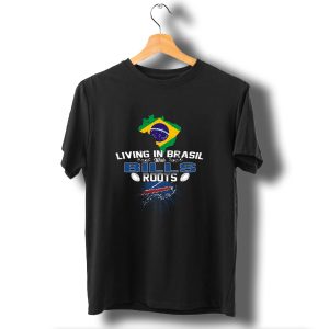 Living In Brasil With Buffalo Bills Roots Flag Football Connection T-Shirt