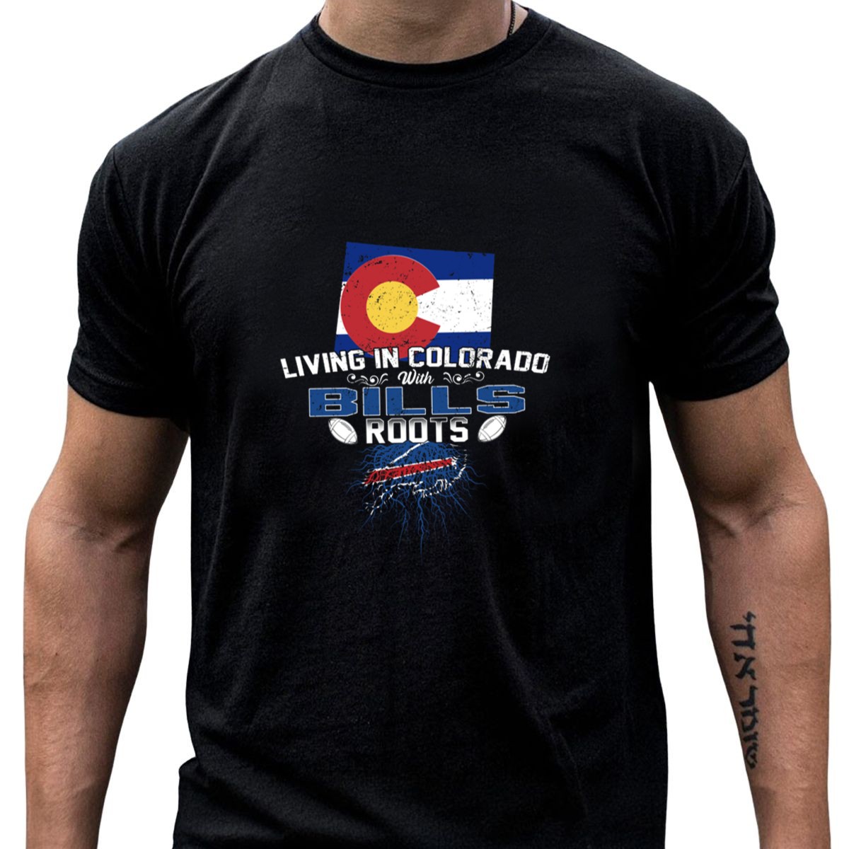 Living-In-Colorado-With-Buffalo-Bills-Roots-Flag-Football-Fan-T-Shirt-1_t-shirt-4_5