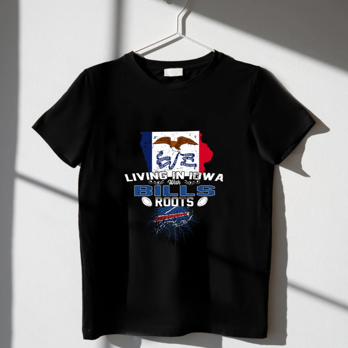 Living-In-Iowa-With-Buffalo-Bills-Roots-And-Iowa-State-Flag-Background-T-Shirt-1_t-shirt-3_4