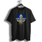 Living-In-Kansas-With-Saints-Roots-Kansas-Map-State-Seal-Fleur-De-Lis-Football-Elements-T-Shirt-1_t-shirt-1