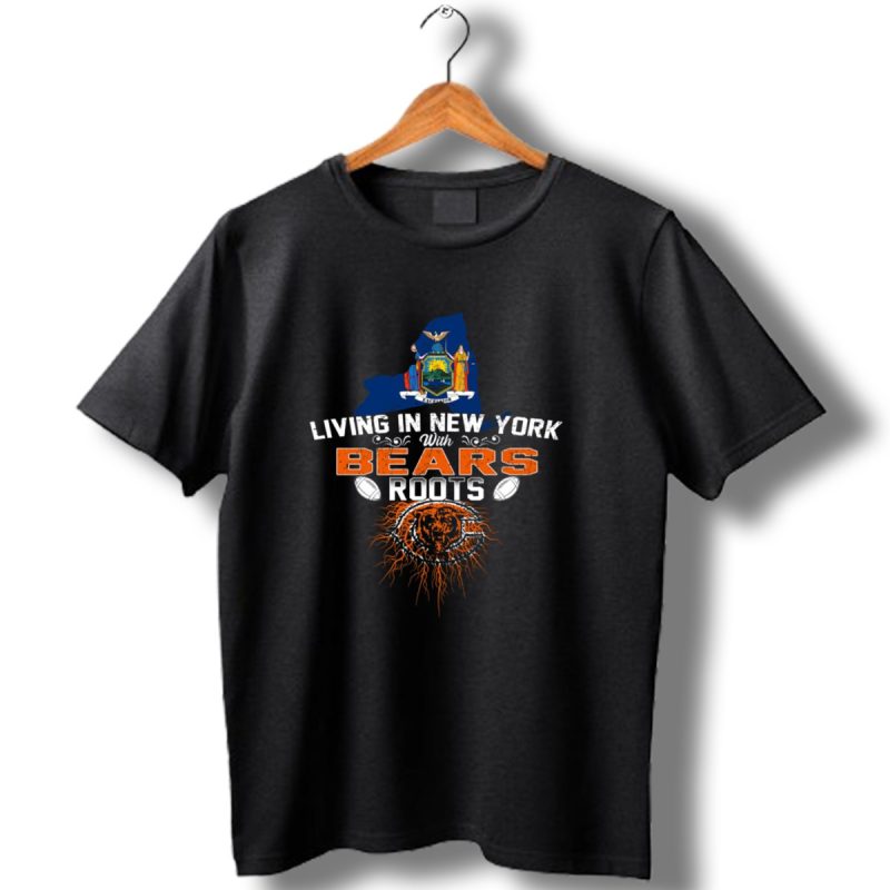 Living In New York With Chicago Bears Roots Steeped In Football Tradition T Shirt 1 T Shirt 1