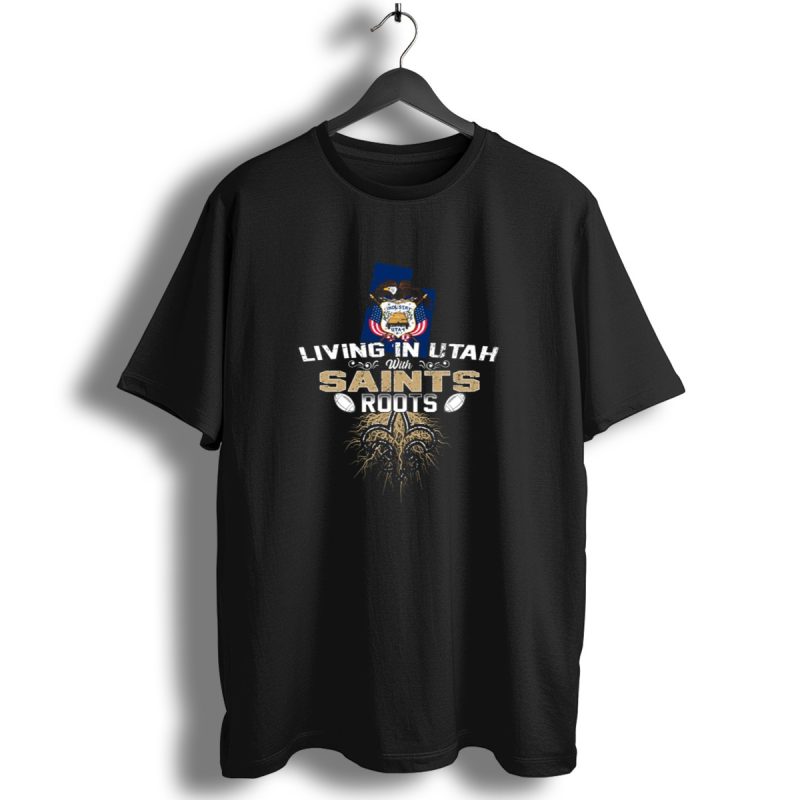Living In Utah With Saints Roots Utah State Emblem And Fleur De Lis T Shirt 1 T Shirt 1