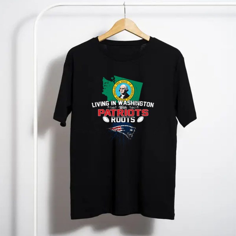 Living In Washington With Patriots Roots Seal George Washington Football T Shirt T Shirt 1