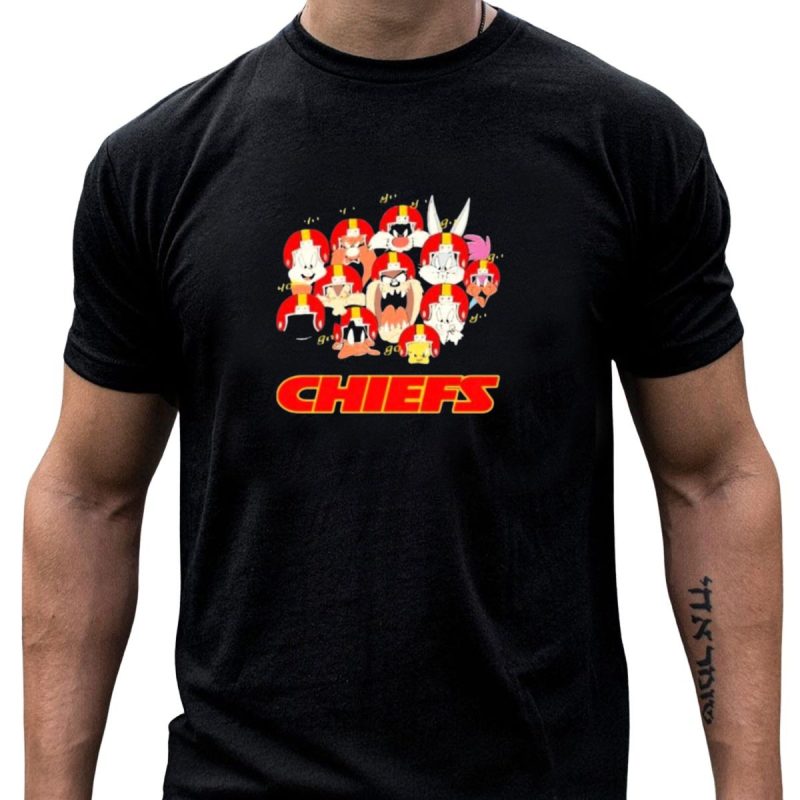 Looney Tunes Characters Chiefs Helmets Kansas City Chiefs T Shirt T Shirt 1 1