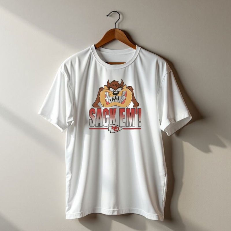 Looney Tunes Taz Kansas City Chiefs Sack Em Kc T Shirt T Shirt 1 1