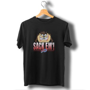 Looney Tunes Taz Sack Em Buffalo Bills Nfl T-Shirt