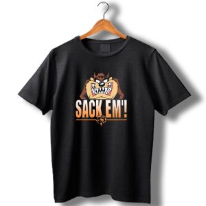 Looney Tunes Taz Sack Em Chicago Bears Nfl T Shirt