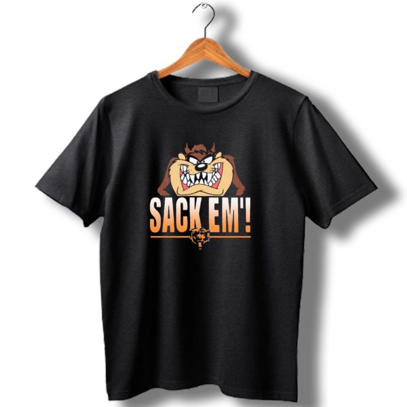 Looney Tunes Taz Sack Em Chicago Bears Nfl T Shirt 1 T Shirt 1