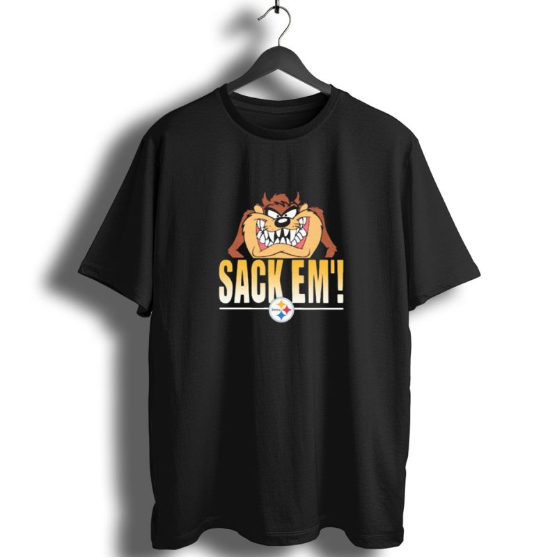 Looney Tunes Taz Sack Em Pittsburgh Steelers Nfl T Shirt 1 T Shirt 1