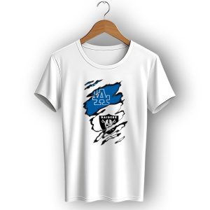 Los Angeles Dodgers Raiders Logo Mashup T-Shirt