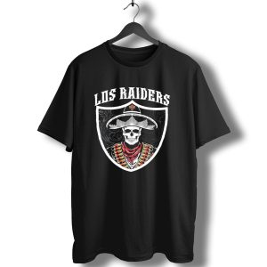 Los Raiders Sombrero Skull Shield T-Shirt