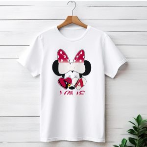 Love Arizona Cardinals Diamondbacks Minnie Bow Hearts T-Shirt
