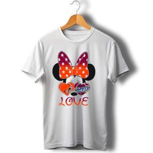 Love Cleveland Browns Cavaliers Minnie Bow T-Shirt