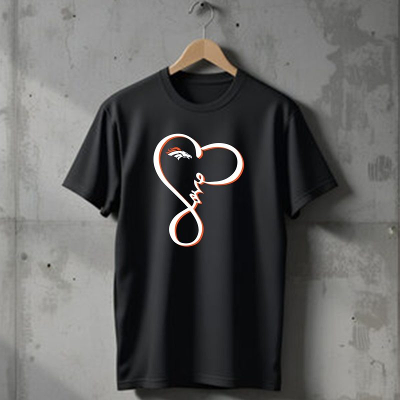 Love Heart Denver Broncos T Shirt 1 T Shirt 1